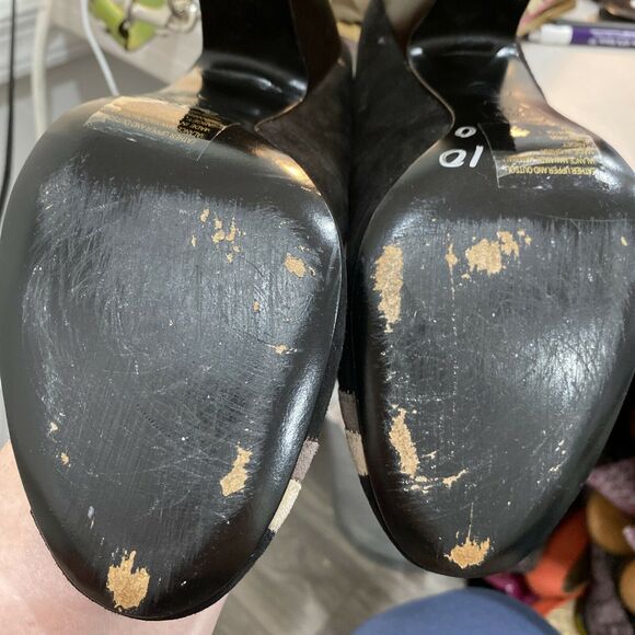 Missoni for Target Suede Coloblock Pattern High Heel Shoes Pumps Black Gray 8M - Picture 5 of 6